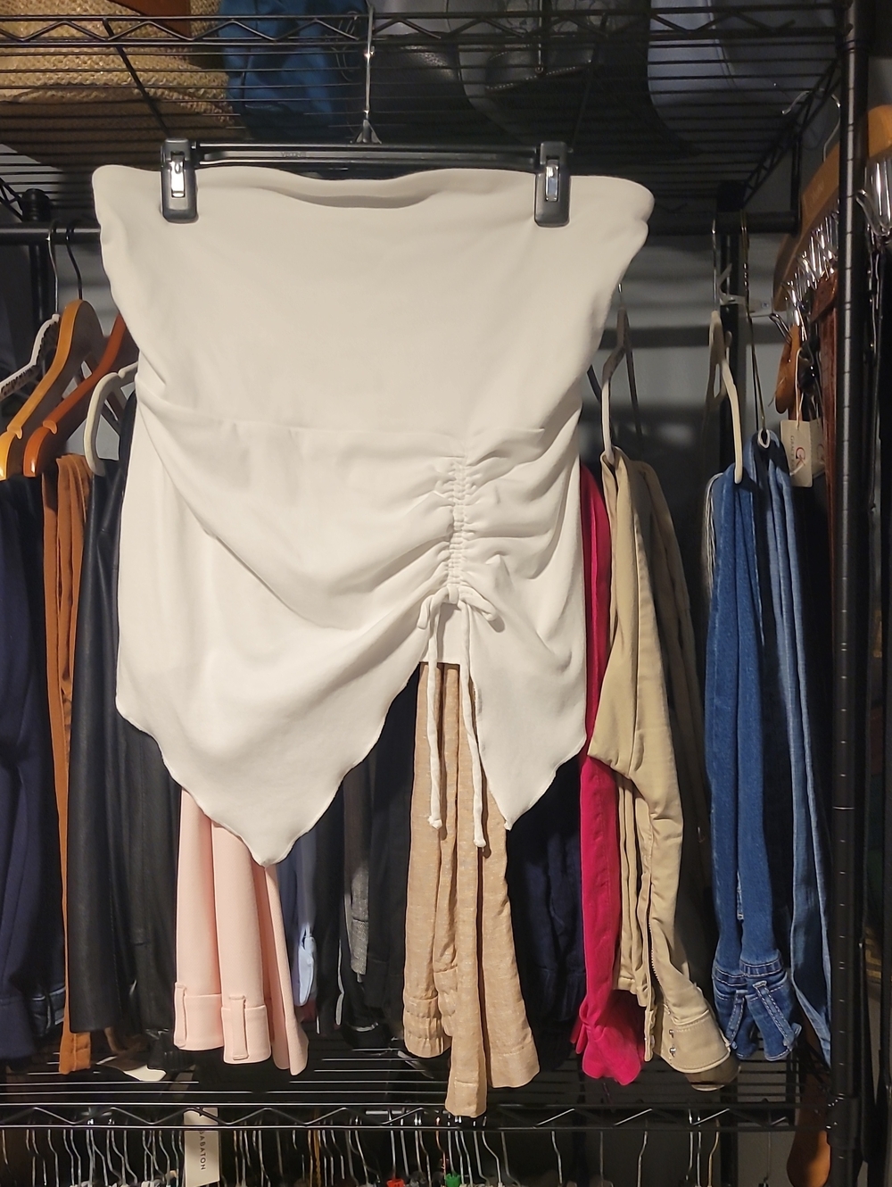 5 For $25 wild fable White Ruched Strapless Crop Top